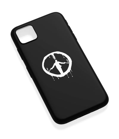 An angled view of a soft silicone case featuring a vibrant design.