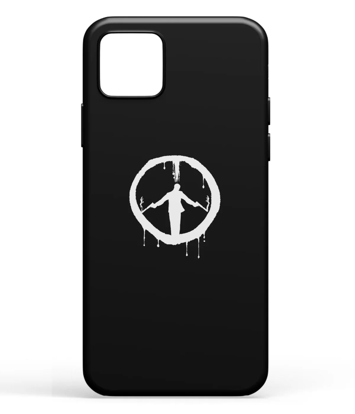 A front-on view of soft silicone phone case with a colorful design.