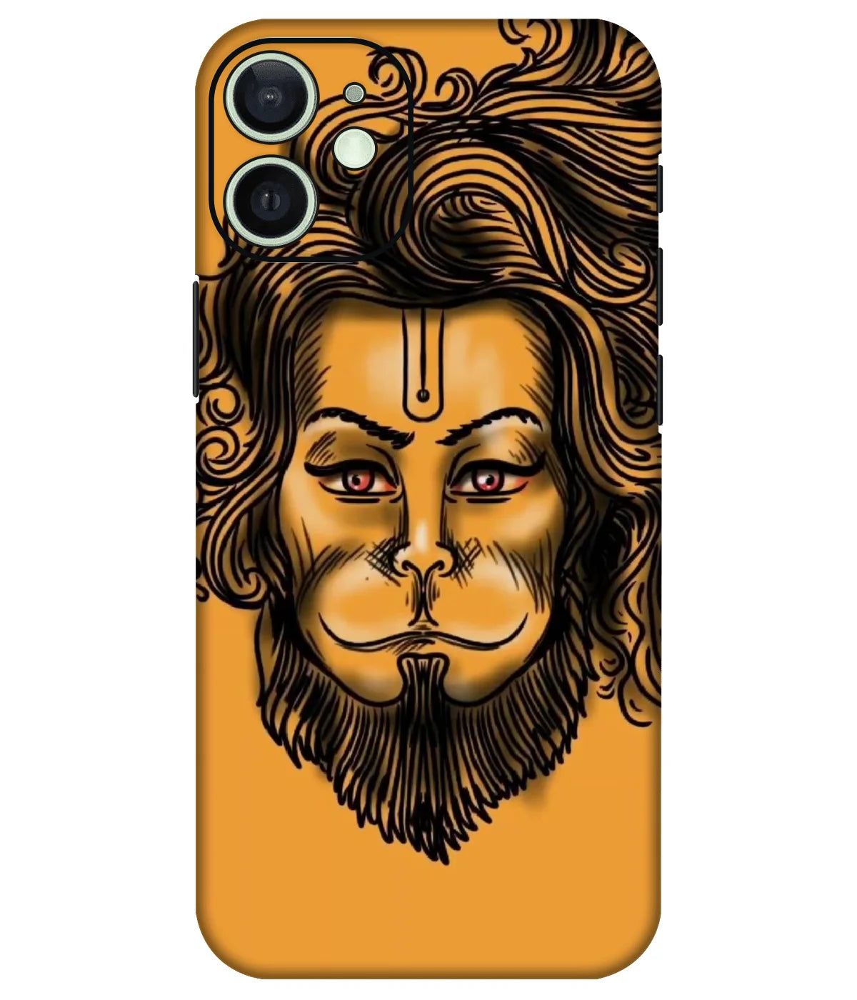 Image of a phone case featuring a mobile skin with a graphic design.