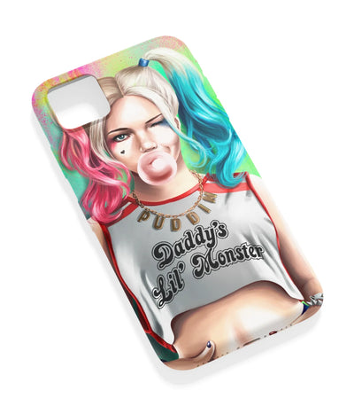 An angled view of a soft silicone case featuring a vibrant design.