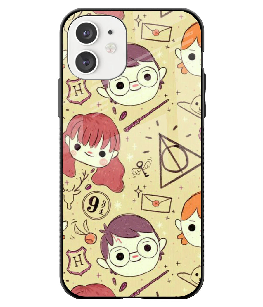 Harry Potter Pattern Glass Case
