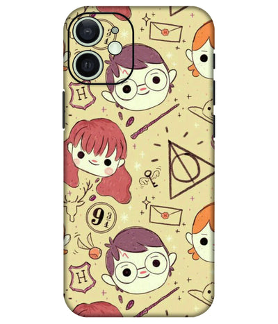 Image of a phone case featuring a mobile skin with a graphic design.