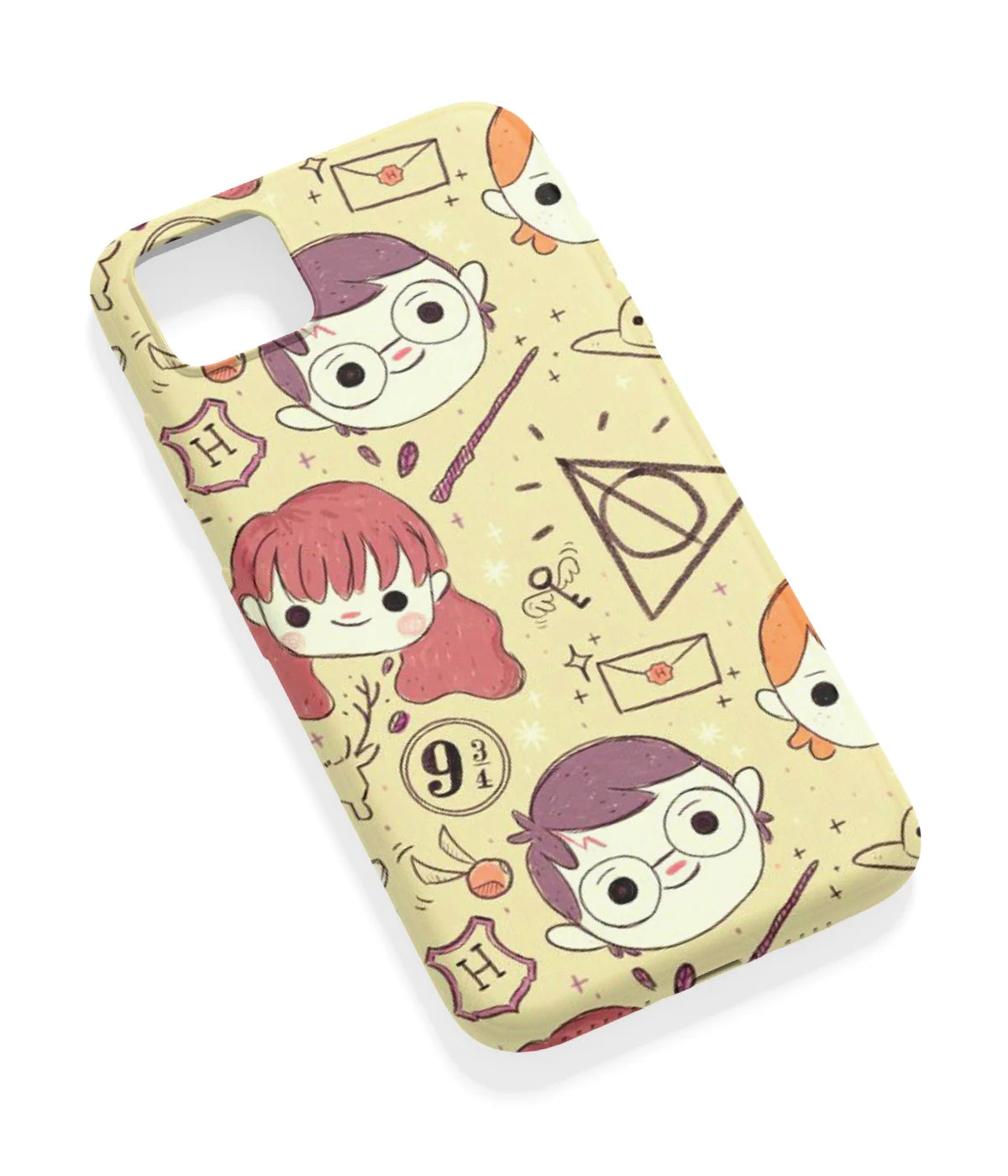An angled view of a soft silicone case featuring a vibrant design.