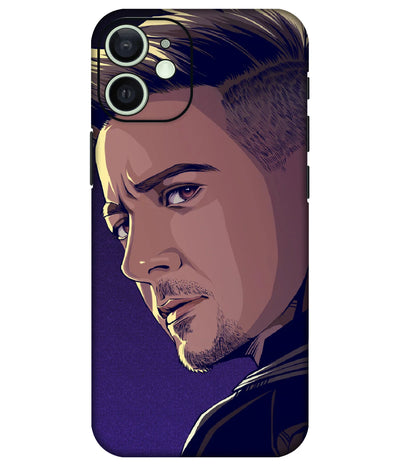Image of a phone case featuring a mobile skin with a graphic design.
