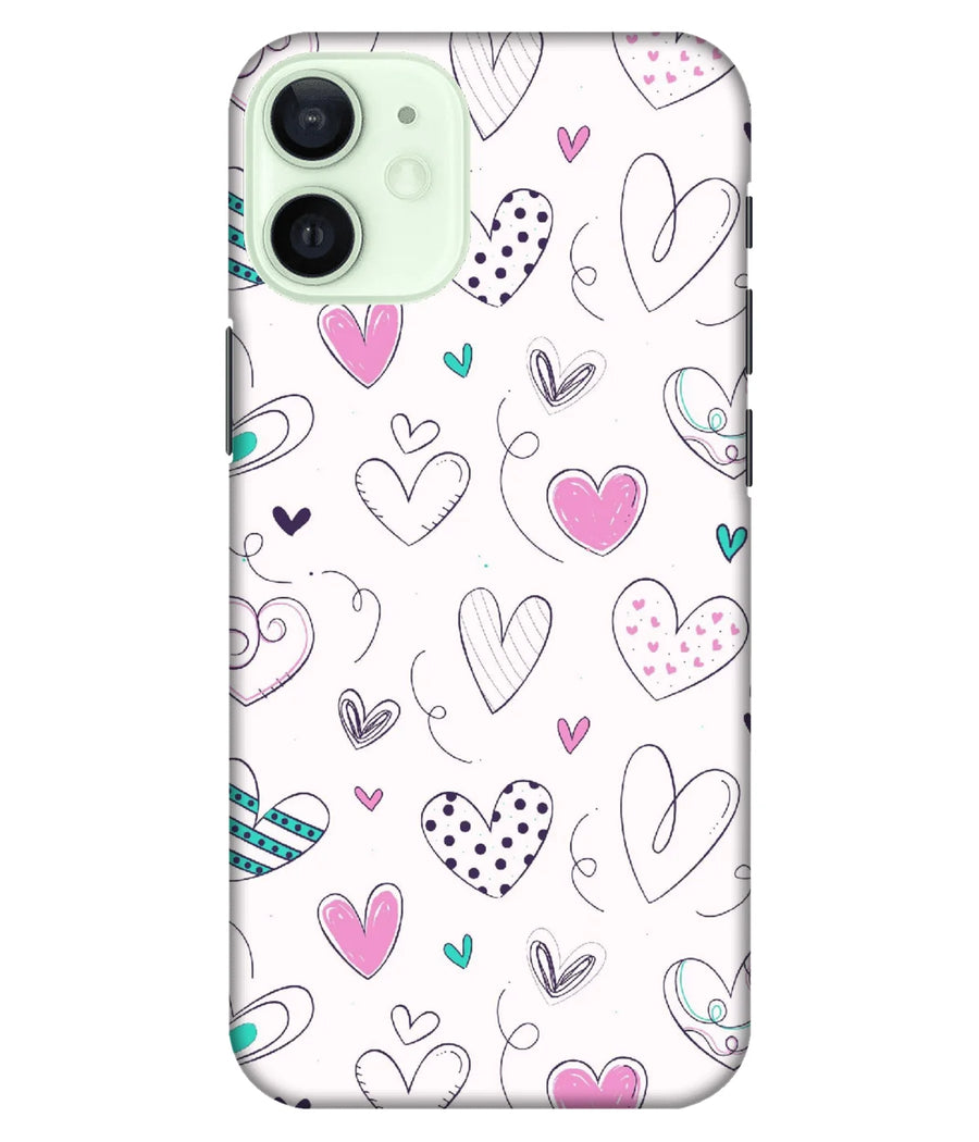 Hearts Pattern Pink Slim Hard Case