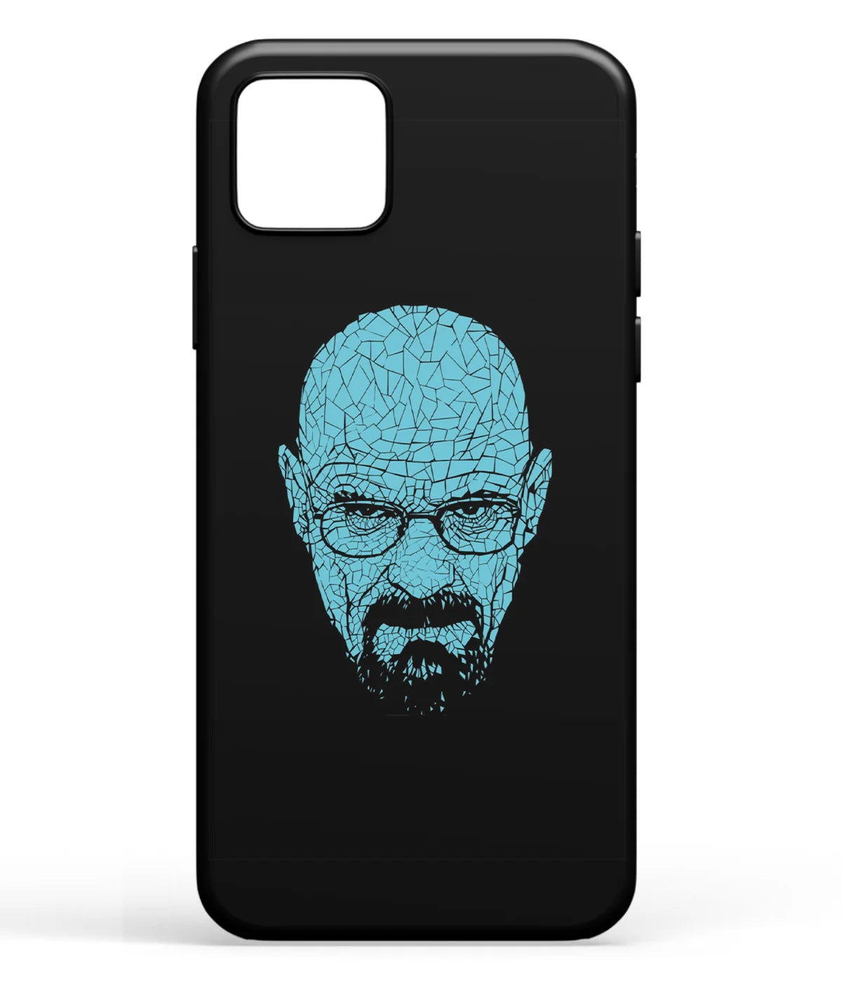 A front-on view of soft silicone phone case with a colorful design.