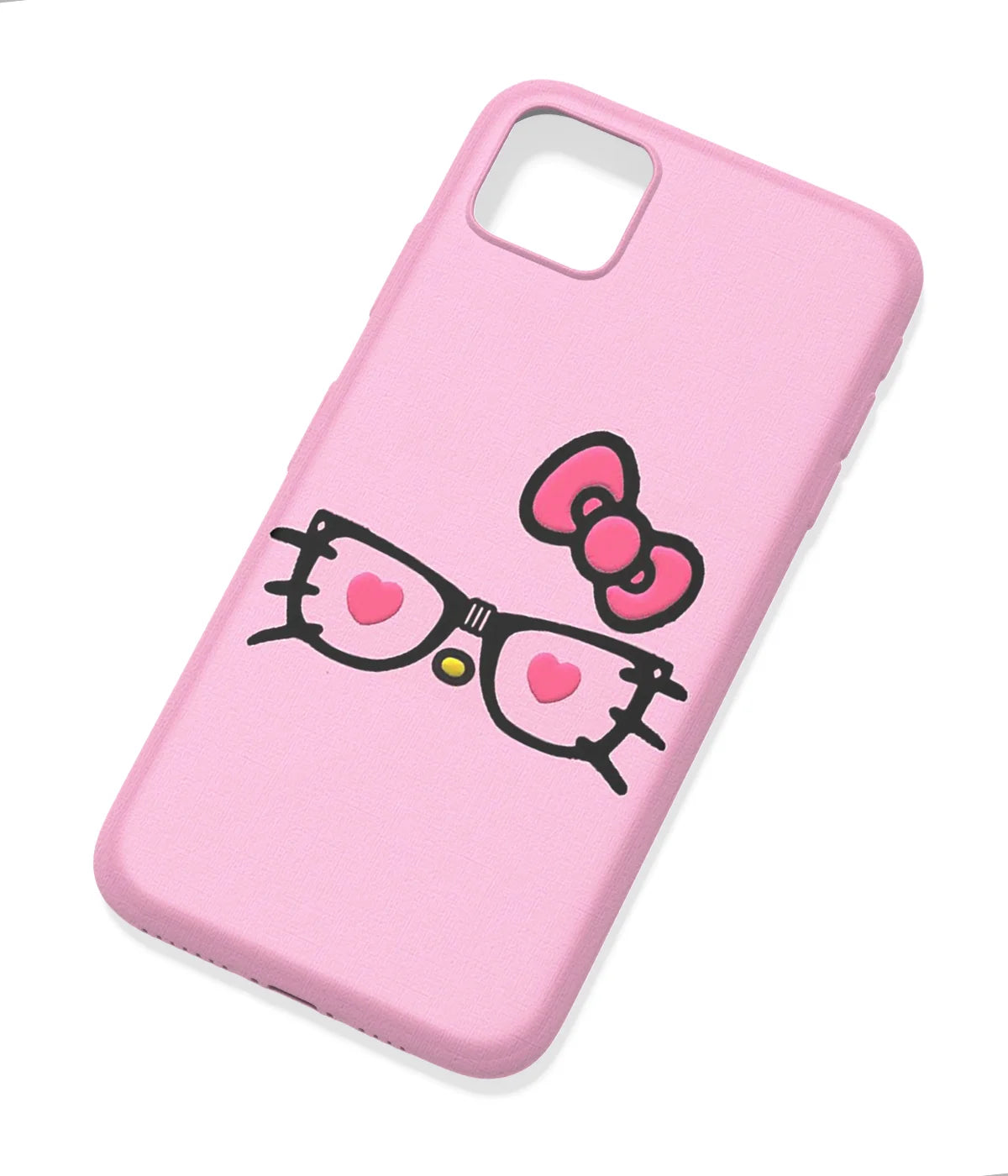 An angled view of a soft silicone case featuring a colorful design.