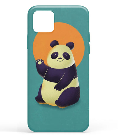 A front-on view of soft silicone phone case with a colorful design.
