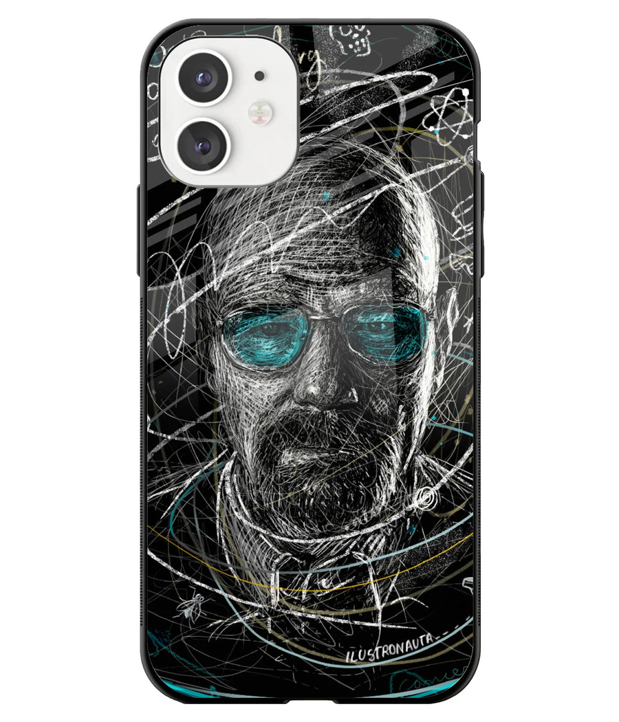 Hiesenberg Illustration Glass Case