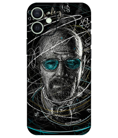 Image of a phone case featuring a mobile skin with a graphic design.