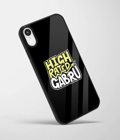 An angled view of a glass phone case featuring a vibrant design.