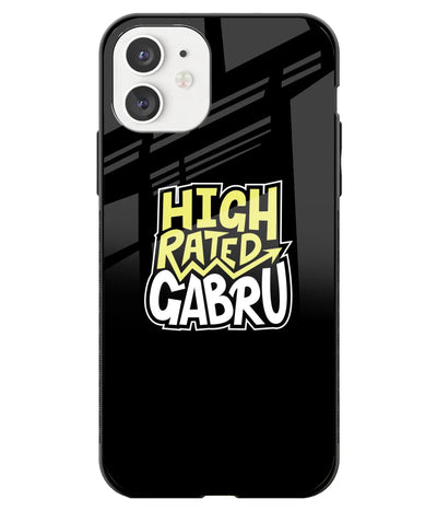 A front-on view of a glass phone case with a colorful design.