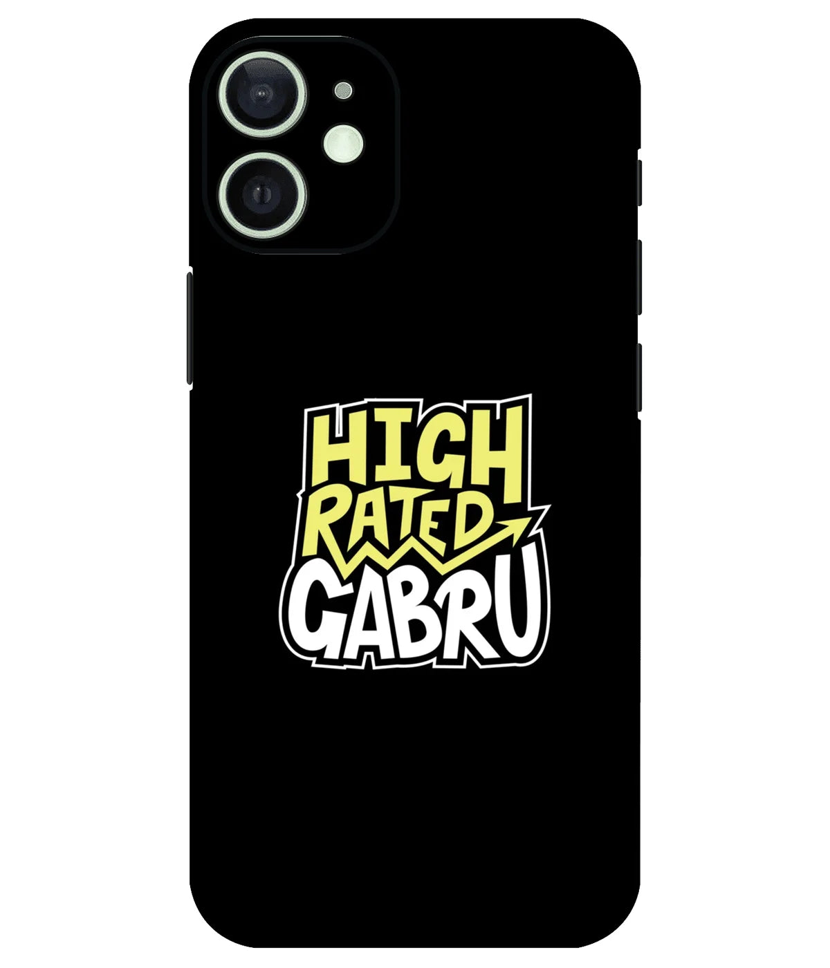 Image of a phone case featuring a mobile skin with a graphic design.