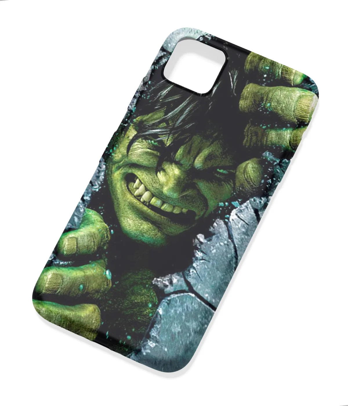 An angled view of a soft silicone case featuring a colorful design.