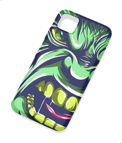 An angled view of a soft silicone case featuring a colorful design.