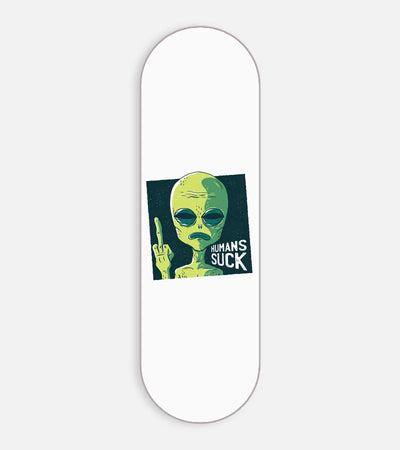 Mobile phone grip slider with a colorful design on a white background