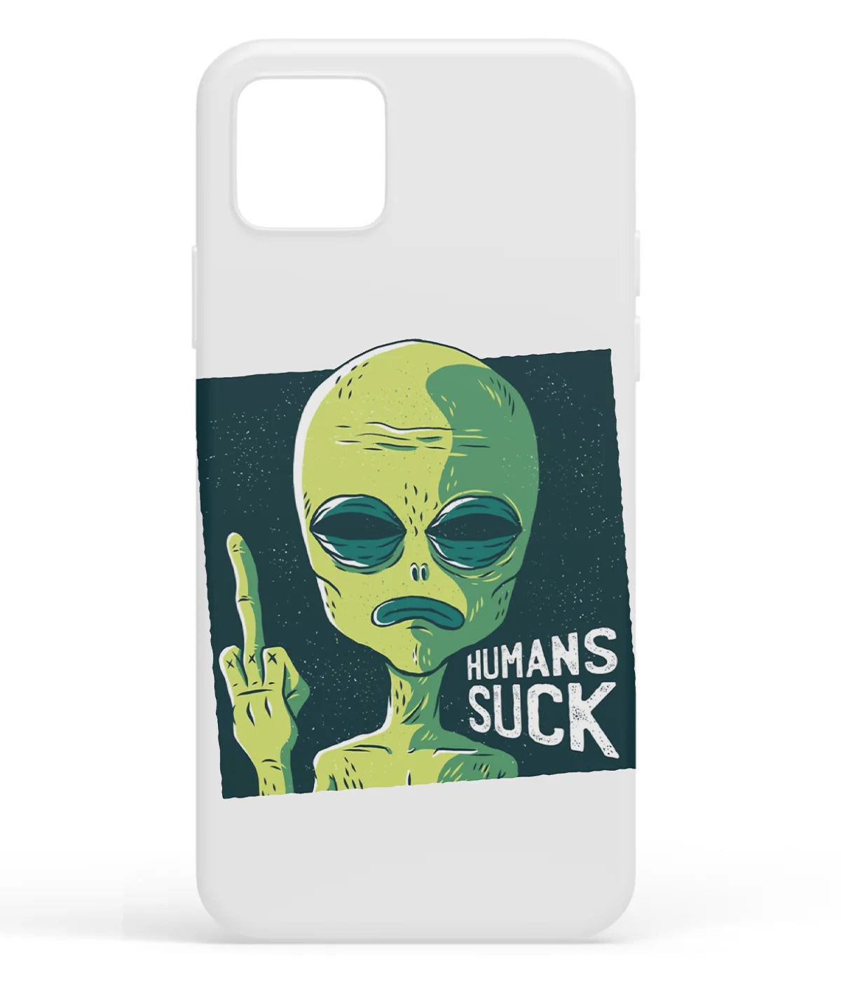 A front-on view of soft silicone phone case with a colorful design.