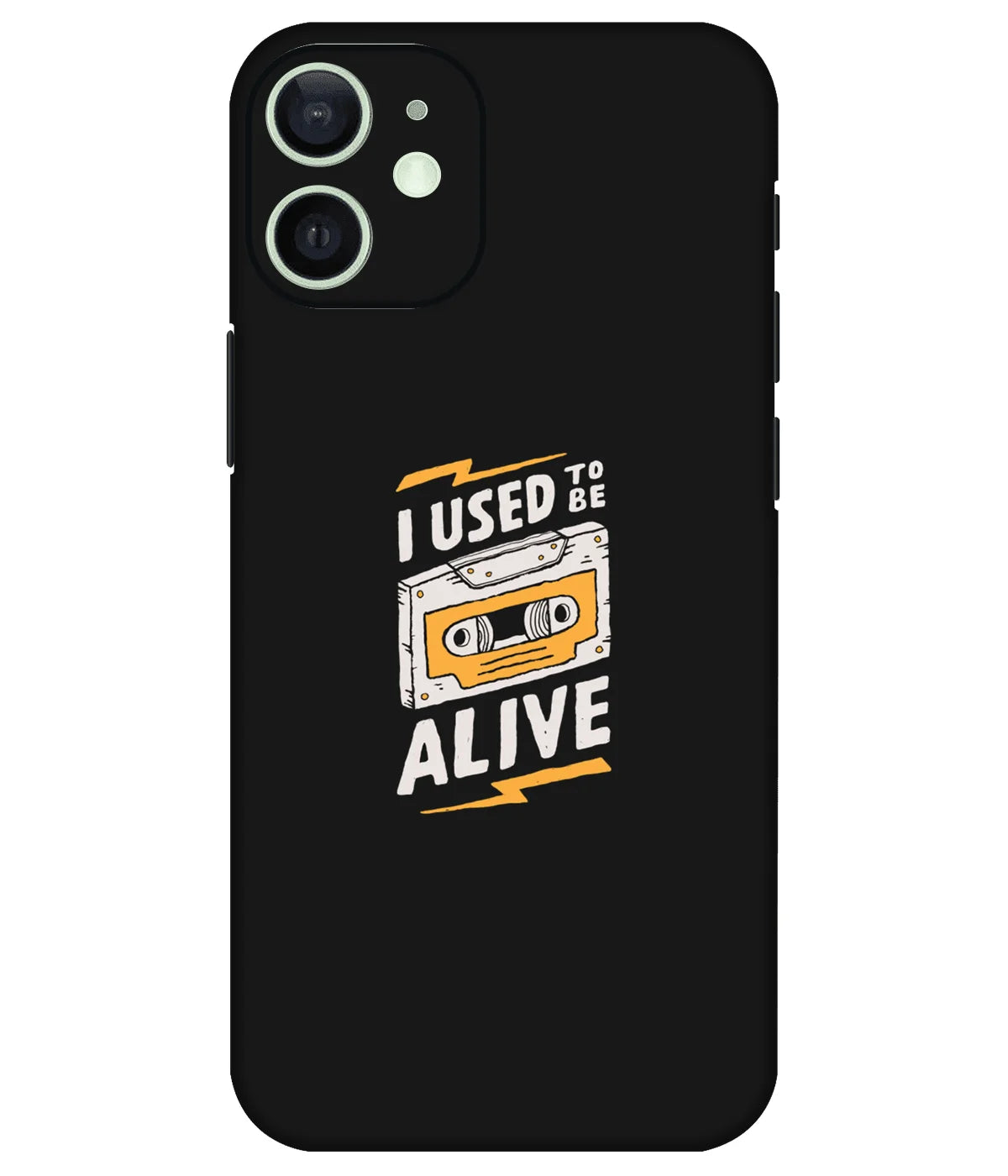 Image of a phone case featuring a mobile skin with a graphic design.