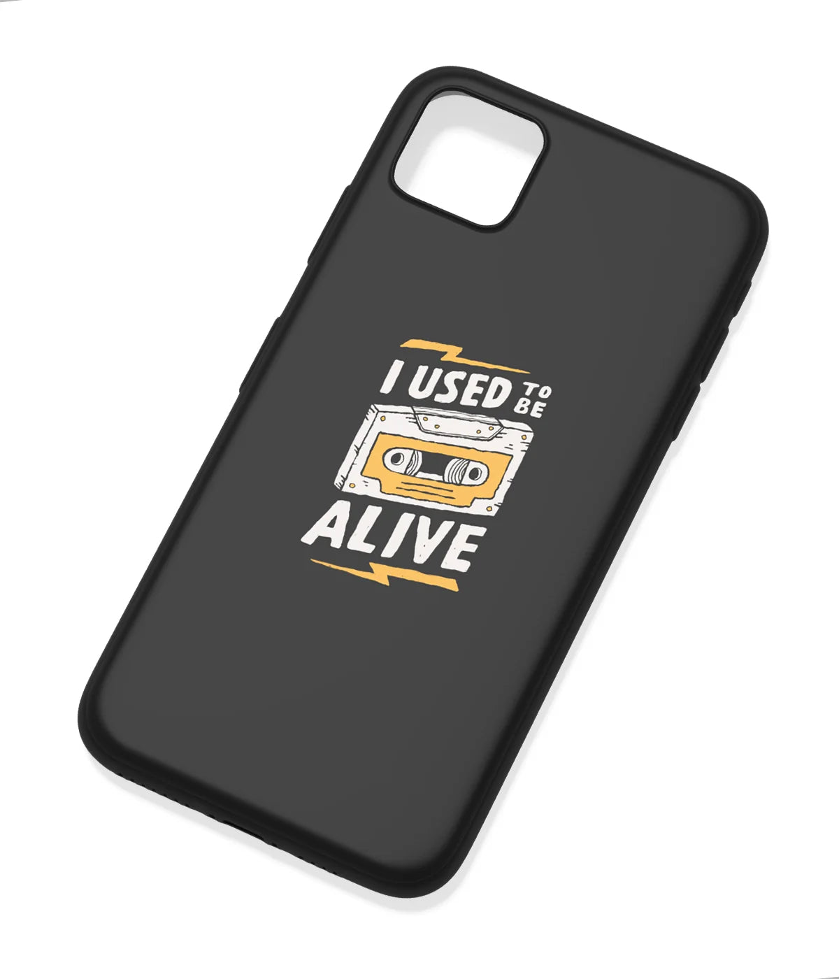 An angled view of a soft silicone case featuring a colorful design.