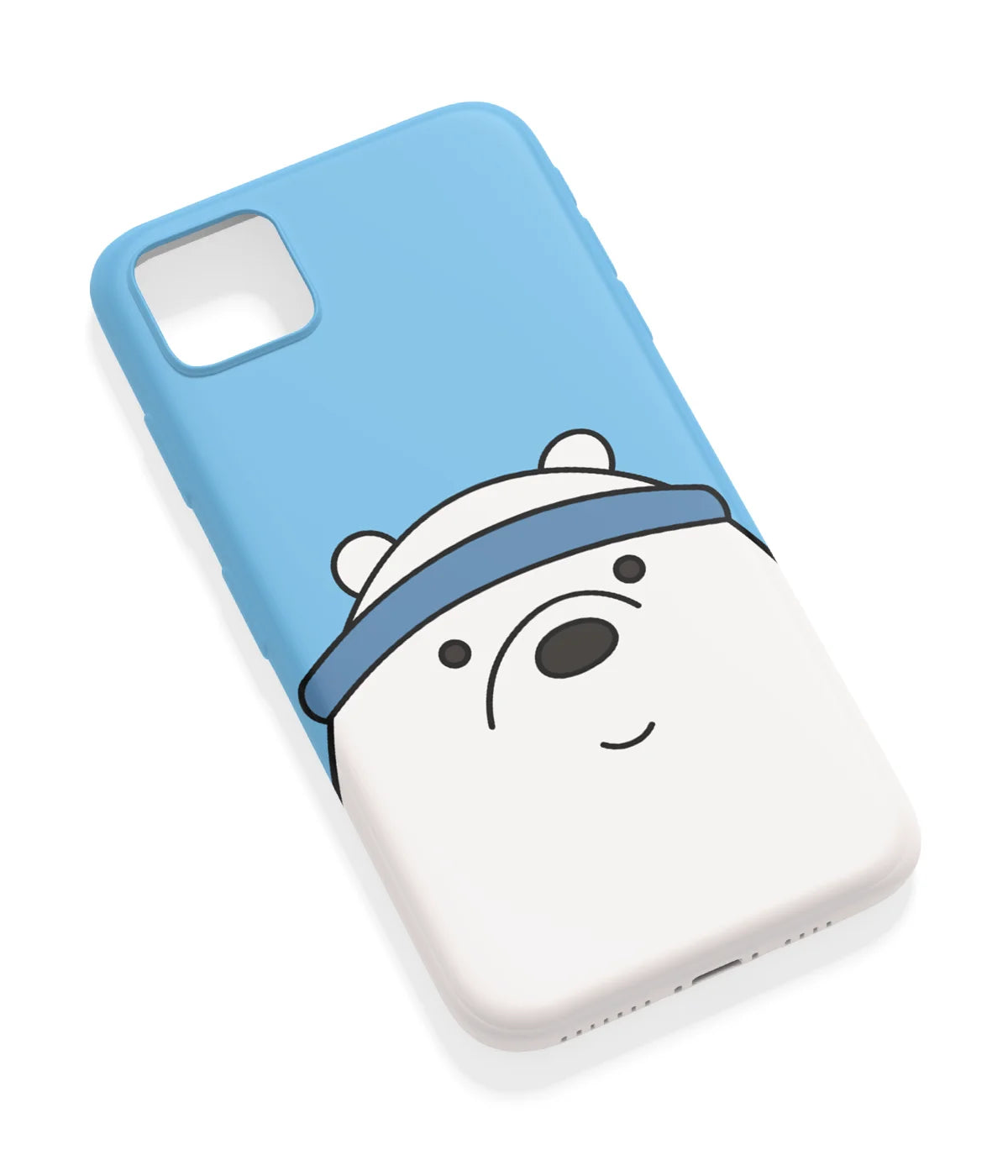 An angled view of a soft silicone case featuring a vibrant design.