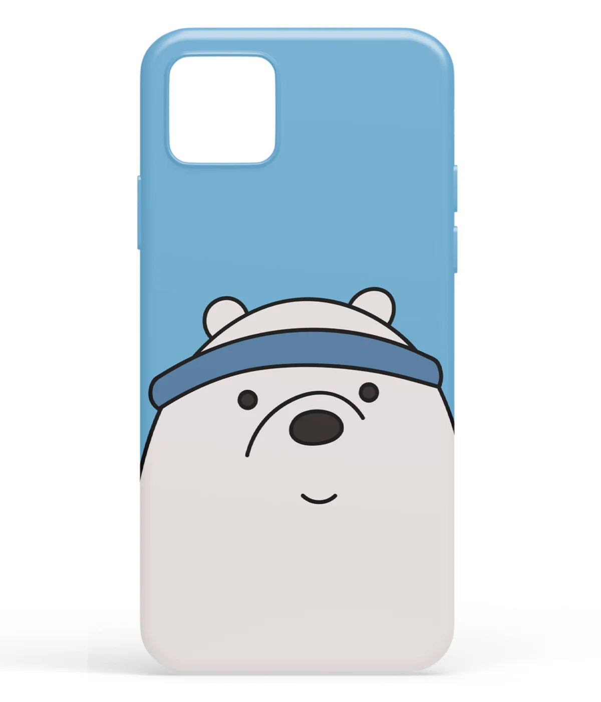 A front-on view of soft silicone phone case with a colorful design.