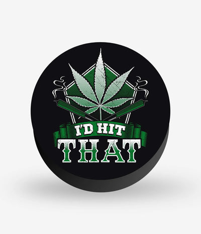 Mobile phone grip with a colorful design on a white background