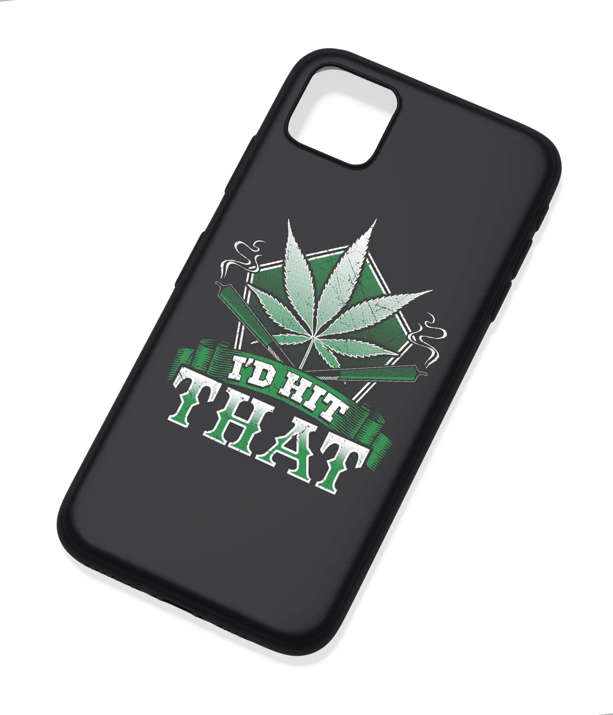 An angled view of a soft silicone case featuring a colorful design.