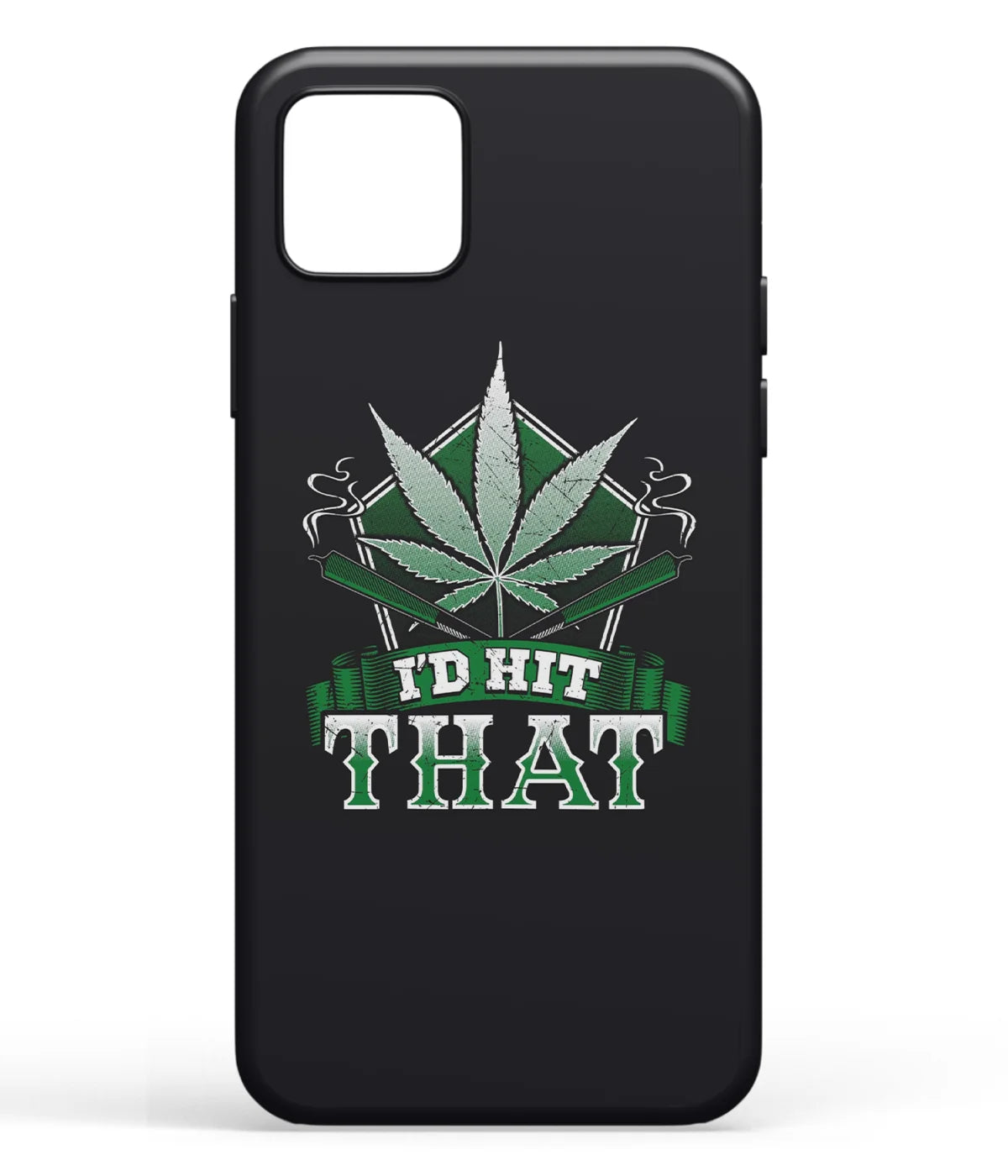 A front-on view of soft silicone phone case with a colorful design.