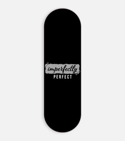 Mobile phone grip slider with a colorful design on a white background