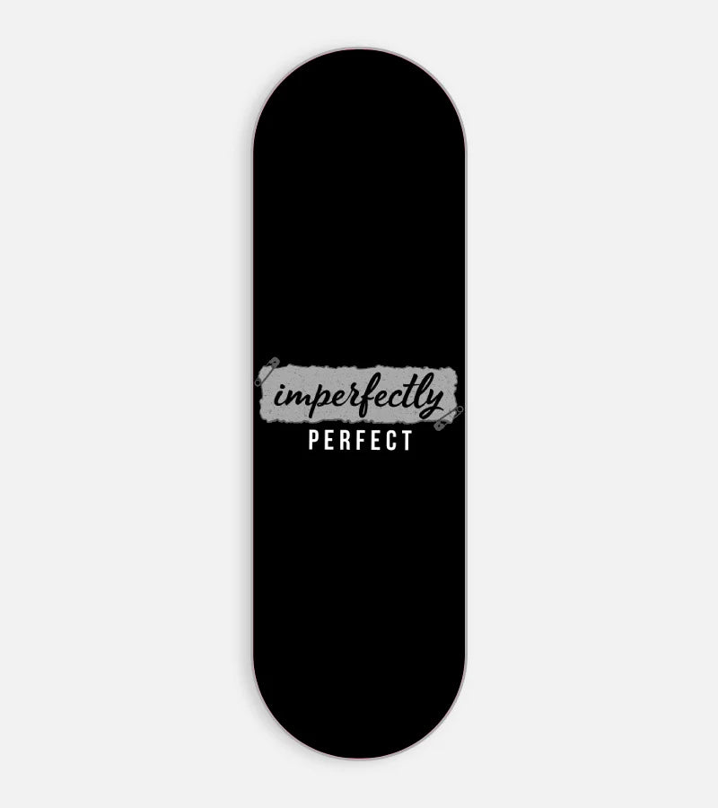 Mobile phone grip slider with a colorful design on a white background