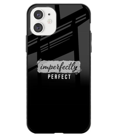 A front-on view of a glass phone case with a colorful design.