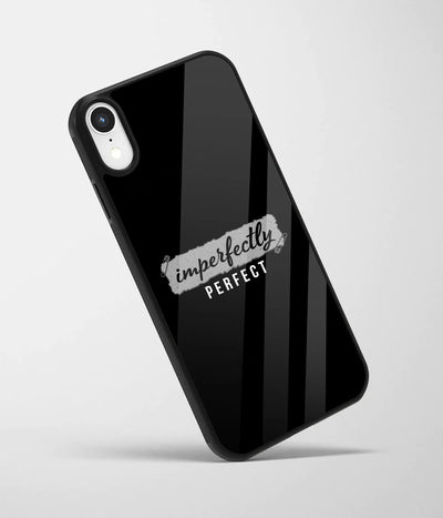 An angled view of a glass phone case featuring a vibrant design.