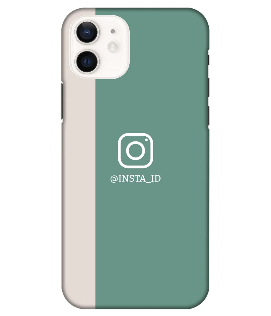 Instagram Green Slim Hard Custom Name Case