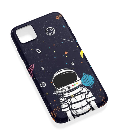An angled view of a soft silicone case featuring a vibrant design.