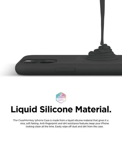 iPhone phone case with liquid silicone material