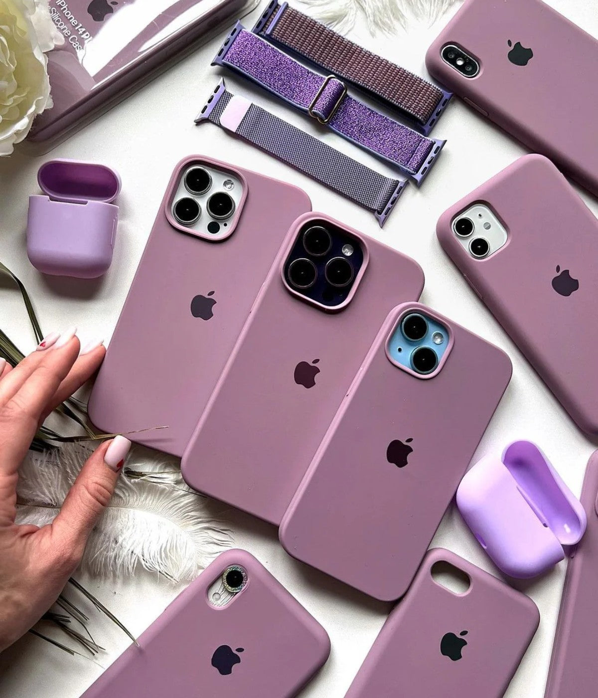 A black currant liquid silicone case for the iPhone.