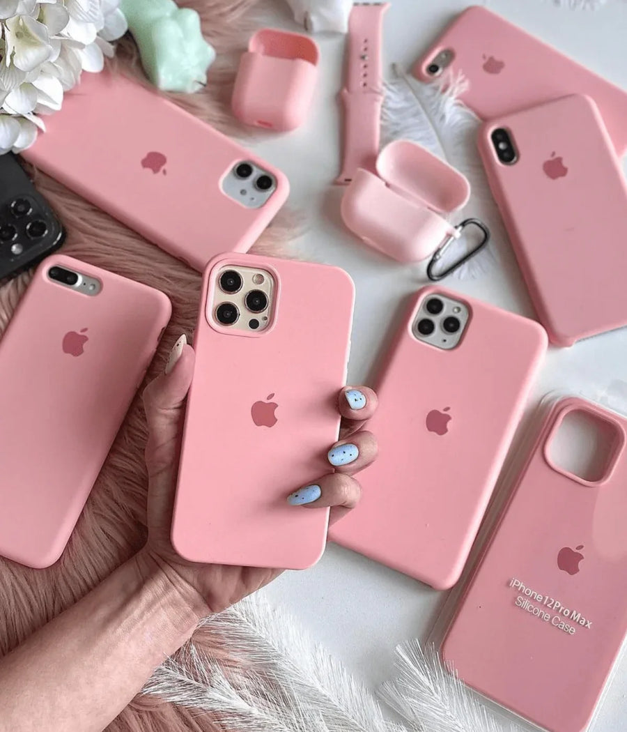 iPhone Liquid Silicone Case – Cameo Pink