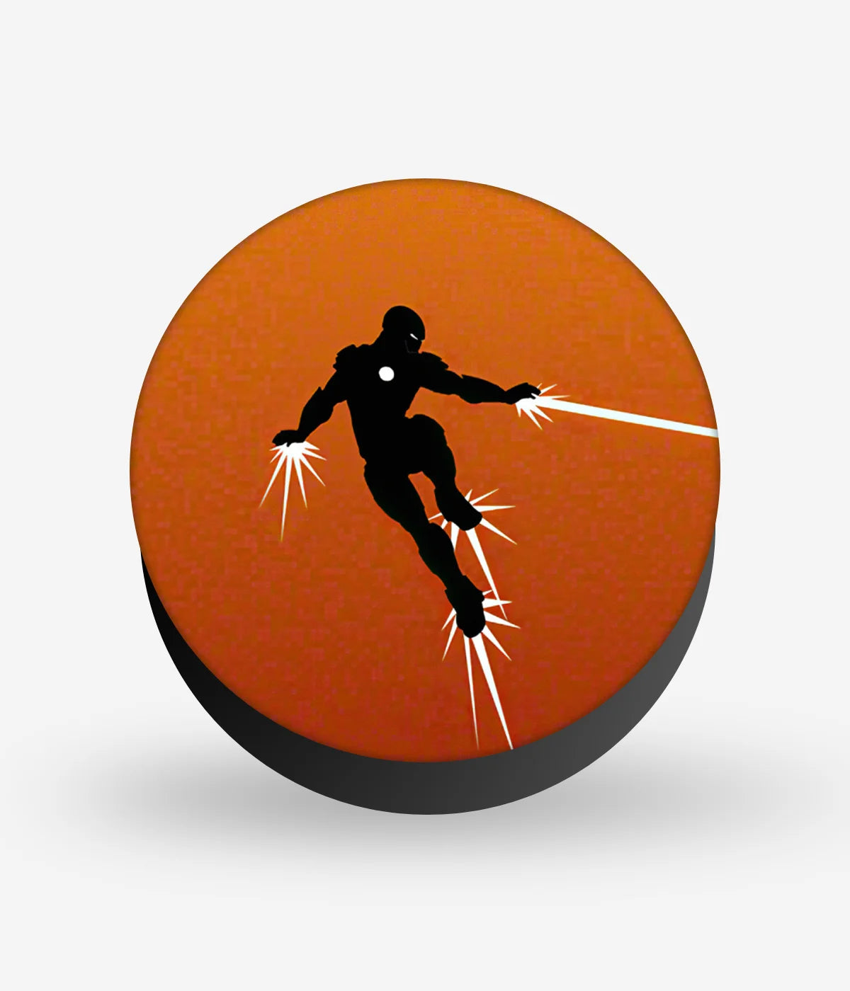 Mobile phone grip with a colorful design on a white background