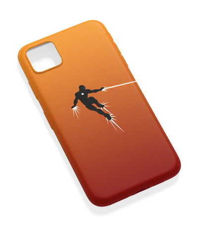 An angled view of a soft silicone case featuring a vibrant design.