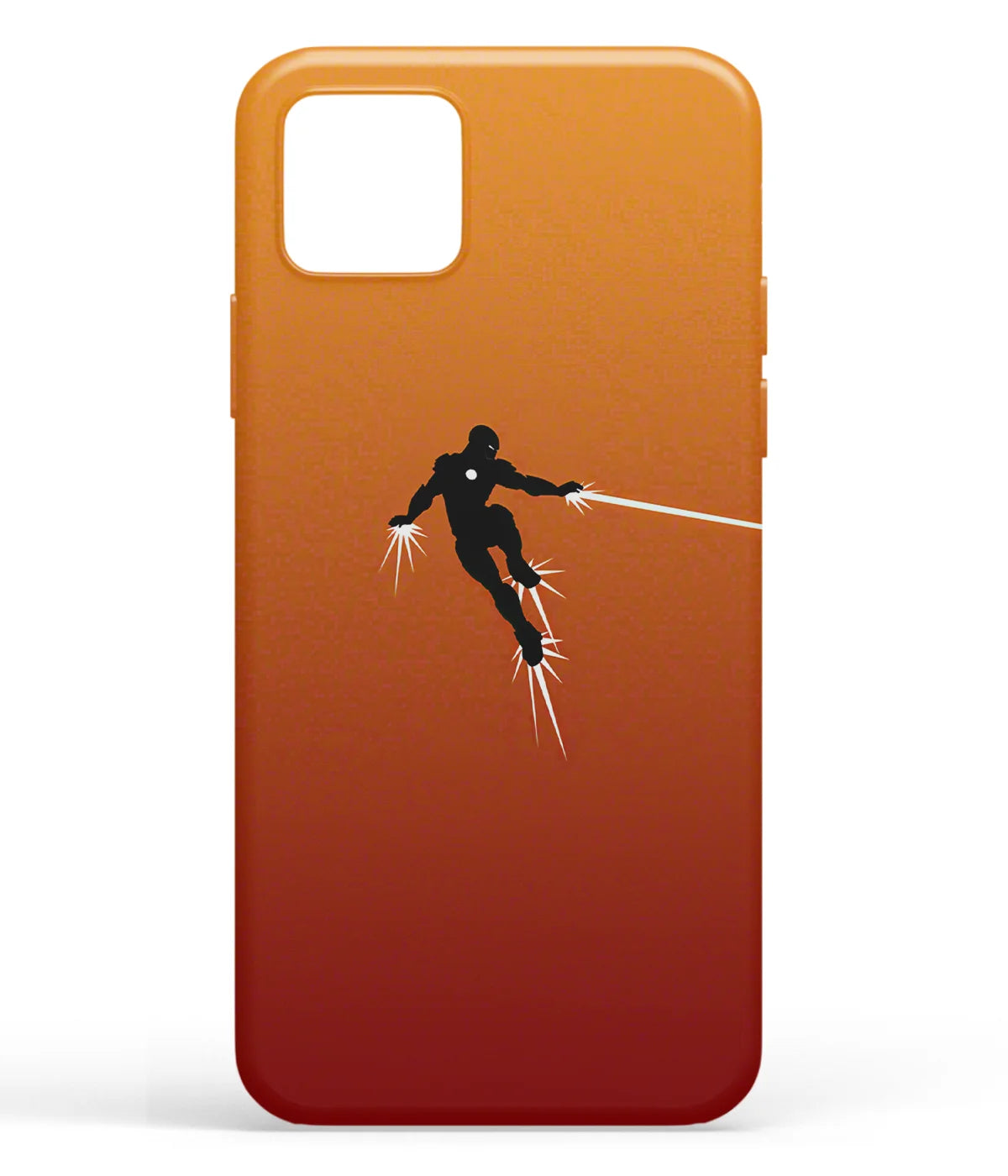 A front-on view of soft silicone phone case with a colorful design.