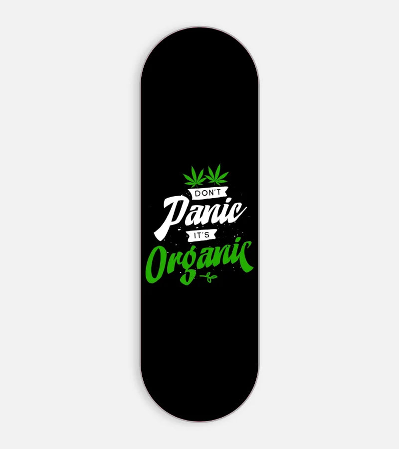Mobile phone grip slider with a colorful design on a white background