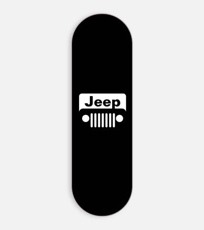 Mobile phone grip slider with a colorful design on a white background