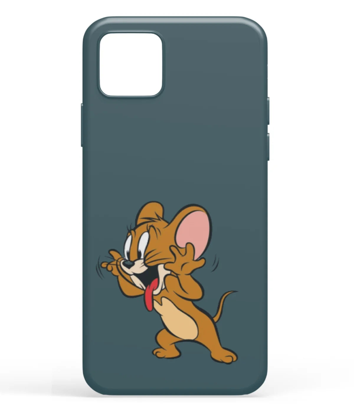 A front-on view of soft silicone phone case with a colorful design.