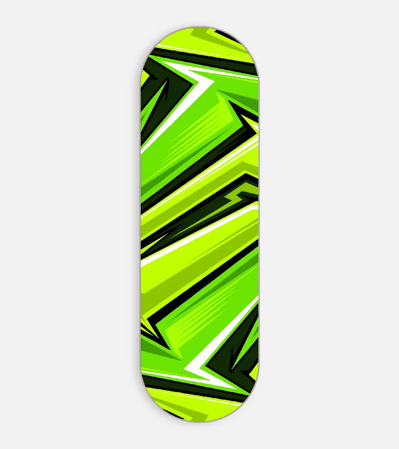Mobile phone grip slider with a colorful design on a white background