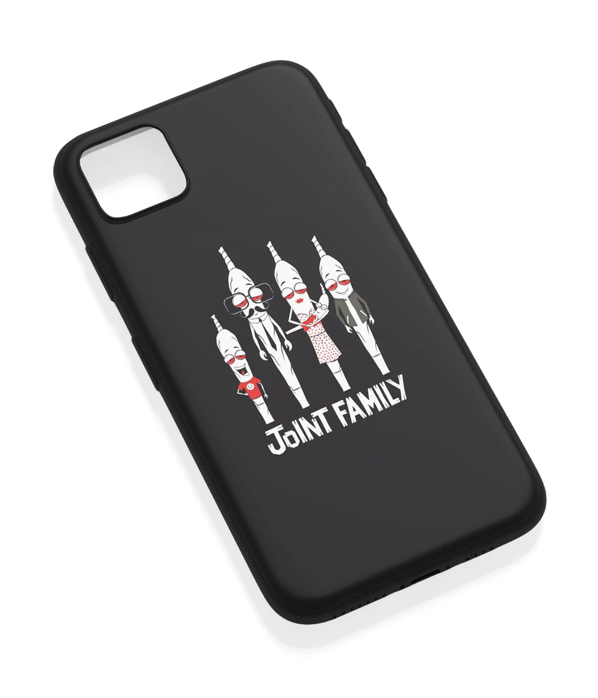 An angled view of a soft silicone case featuring a vibrant design.