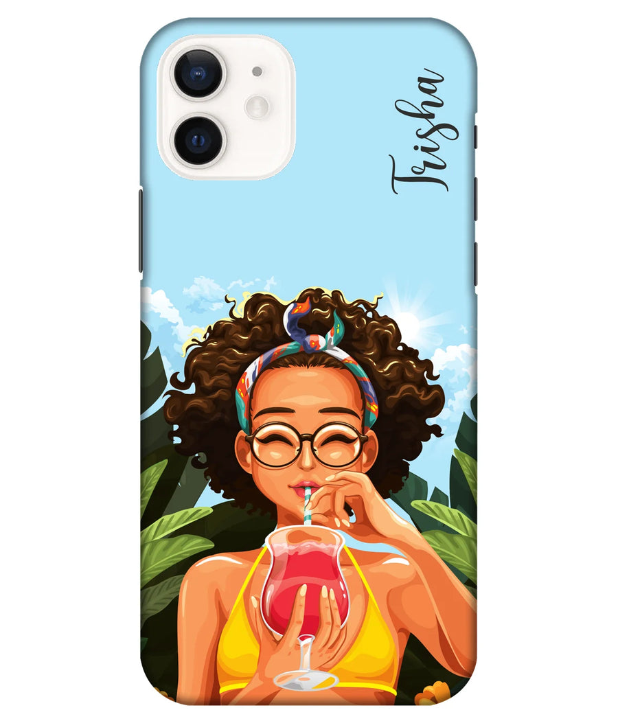 Just Chill Girl Slim Hard Custom Name Case