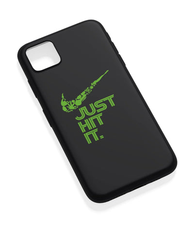 An angled view of a soft silicone case featuring a vibrant design.