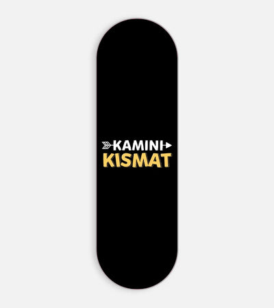 Mobile phone grip slider with a colorful design on a white background