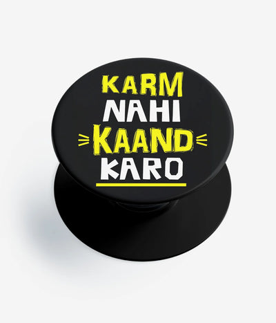 A top-down view of a phone grip holder on a clean white background