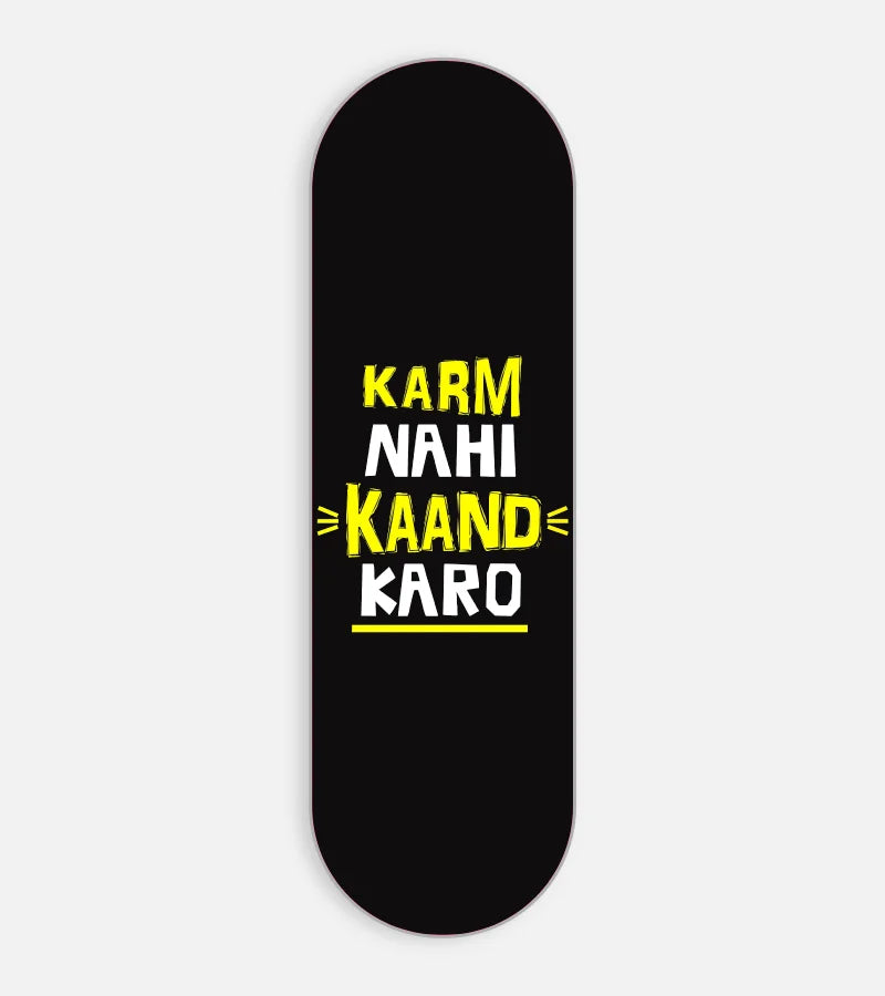 Mobile phone grip slider with a colorful design on a white background